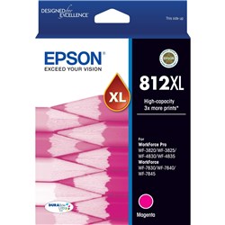 Epson 812XL DURABrite High Capacity Ink Cartridge (Magenta)