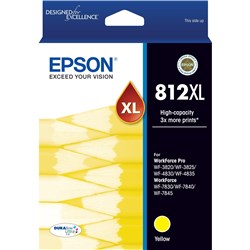 Epson 812XL DURABrite High Capacity Ink Cartridge (Yellow)