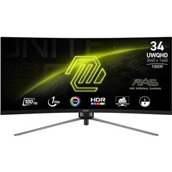 MSI MAG 345CQR 34' UWQHD 180Hz Curved Gaming Monitor