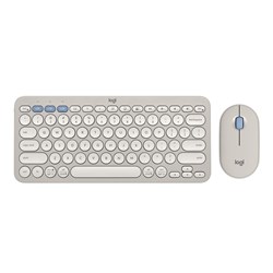 Logitech K380S Pebble 2 Combo Wireless Keyboard & Mouse (Sand)