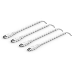 Belkin BoostUp Charge USB-C to USB-C 2m 100W Braided Cable 2 Pack (White)