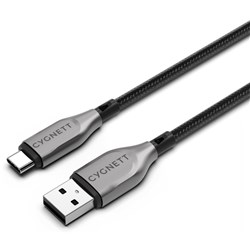 Cygnett Armoured USB-C to USB-A Cable 50cm (Black)