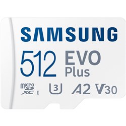 Samsung 512GB Micro SD Evo Plus (Gen2)