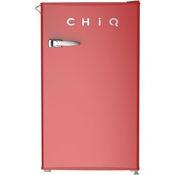 CHiQ CRSR089DR1 90L Retro Style Bar Fridge (Red)