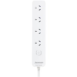 Jackson 3 Metre Lead Surge Protected Board w/ 4 x Power Socket Outlets