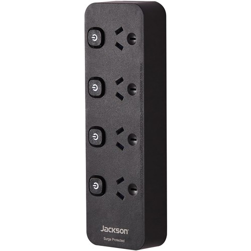 Jackson Surge Protected Board w/ 4 x Individual Switch Power Socket Outlets