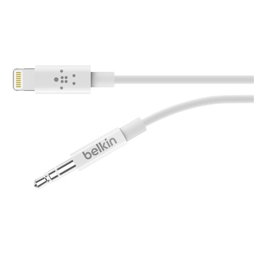 Belkin Lightning to Audio 3.5mm Cable [0.9m] (White)