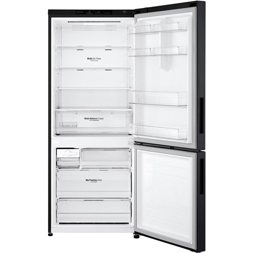 LG GB-455BLE 420L Bottom Mount Fridge (Black)