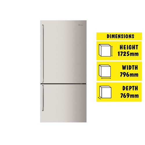 Westinghouse WBE5304SC-R 496L Bottom Mount Fridge (Stainless Steel) [Right]