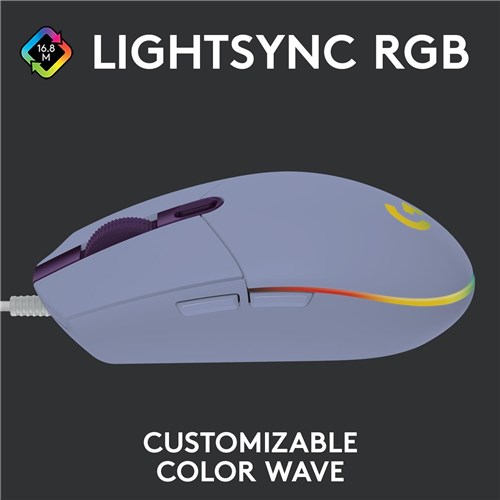 Logitech G203 LIGHTSYNC Gaming Mouse (Lilac)