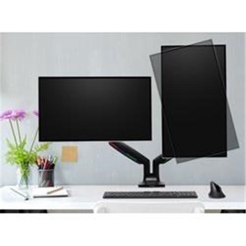 Kensington SmartFit One Touch Height Adjustable Dual Monitor Arm (Black)