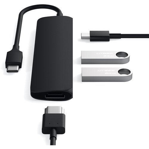 Satechi USB-C Slim MultiPort Adapter V1 (Black)