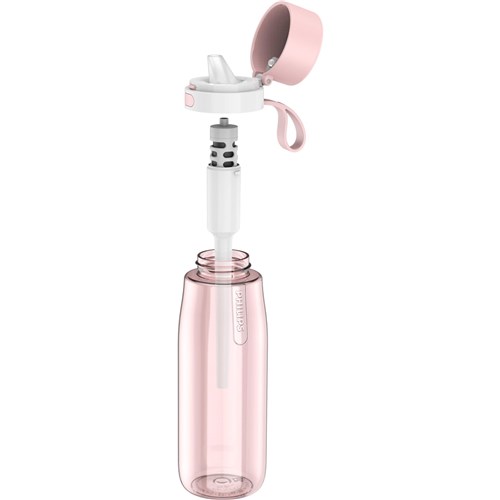 Philips GoZero 660ml Daily Straw Water Bottle (Tritan Pink)