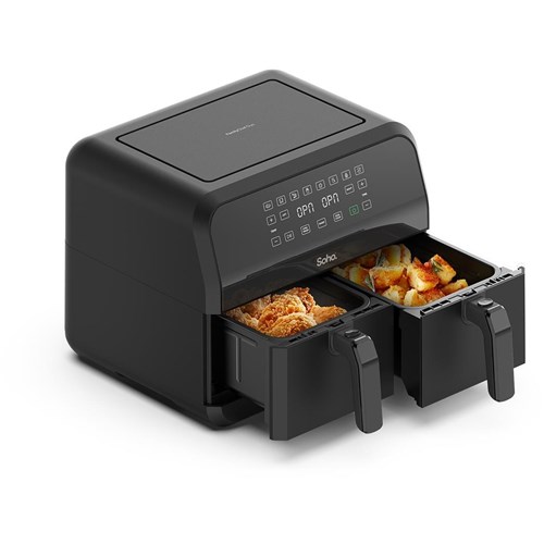 Soho 8L Dual Basket Air Fryer & Digital Touch Control