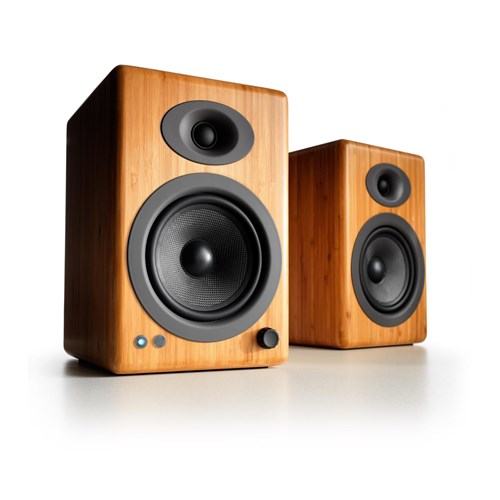 Audioengine A5+ Wireless Powered Bookshelf Speakers (Solid Bamboo)