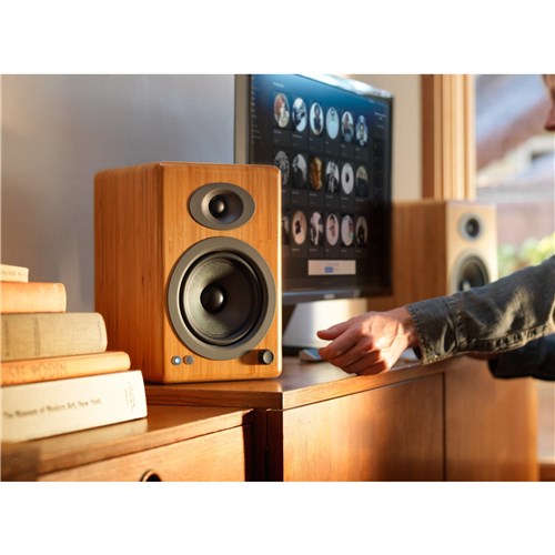 Audioengine A5+ Wireless Powered Bookshelf Speakers (Solid Bamboo)