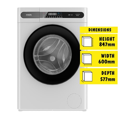 ChiQ WFL85T48W2 8.5kg Front Load Washing Machine (White)