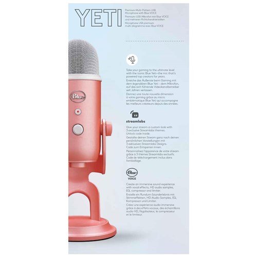 Blue Yeti USB Streaming Microphone (Sweet Pink)