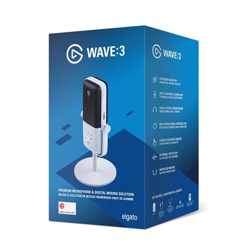 Elgato Wave 3 Premium USB Condenser Microphone (White)