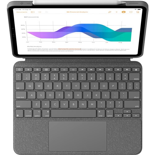 Logitech Combo Touch Case for iPad Pro 11' (Oxford Grey)