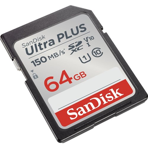 SanDisk Ultra Plus SDXC 64GB 150MB/s Memory Card