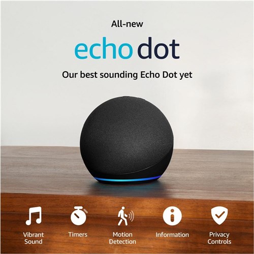 Amazon Echo Dot  Smart Speaker & Alexa 5th Gen (Glacier White)