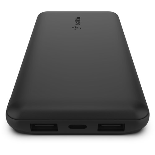 Belkin BoostUp Charge 10K 3 Port Power Bank with Cable (Black)