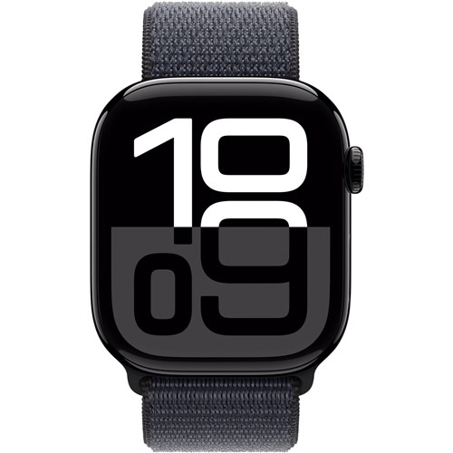 Apple Watch Series 10 46mm Jet Black Aluminium Case GPS Sport Loop [Ink]