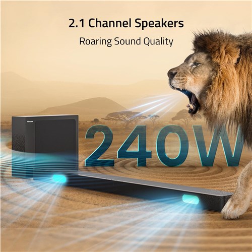 Hisense HS2100 2.1 Channel Soundbar with Wireless Subwoofer [2023]