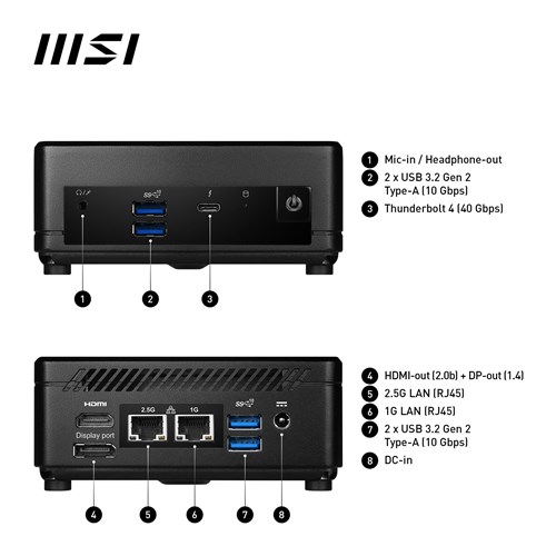 MSI Cubi 5 12M-020AU Mini Desktop PC NUC (Intel i5)[1TB SSD]