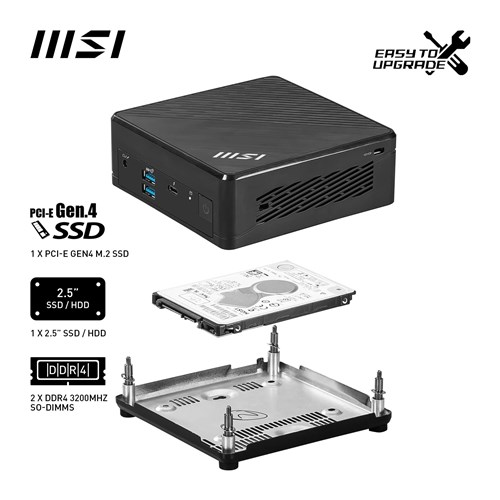 MSI Cubi 5 12M-024AU Mini Desktop PC NUC (Intel i5)[512GB SSD]