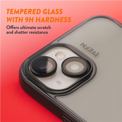 EFM Camera Lens Armour for iPhone 15 Pro/15 Pro Max (Carbon)