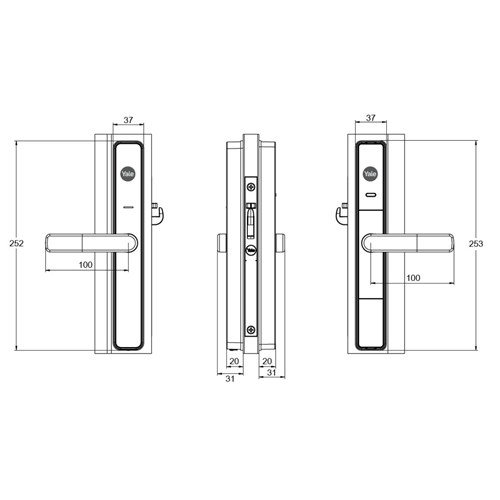 Yale Unity Security Screen Door Lock (Matte Black)