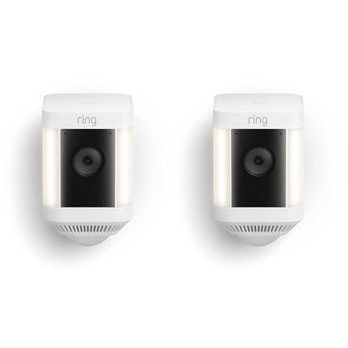 Ring Spotlight Cam Plus Battery [2-Pack](White)