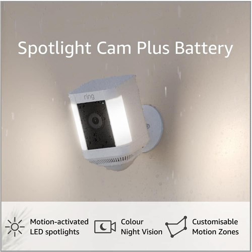 Ring Spotlight Cam Plus Battery [2-Pack](White)