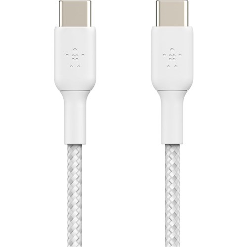 Belkin BoostUp Charge USB-C to USB-C 1m Braided Cable 2 Pack (White)