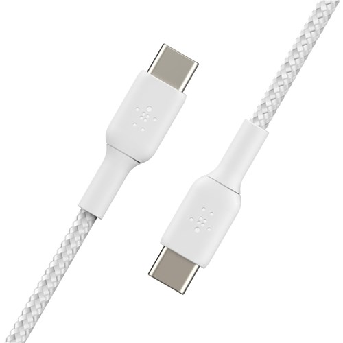 Belkin BoostUp Charge USB-C to USB-C 1m Braided Cable 2 Pack (White)