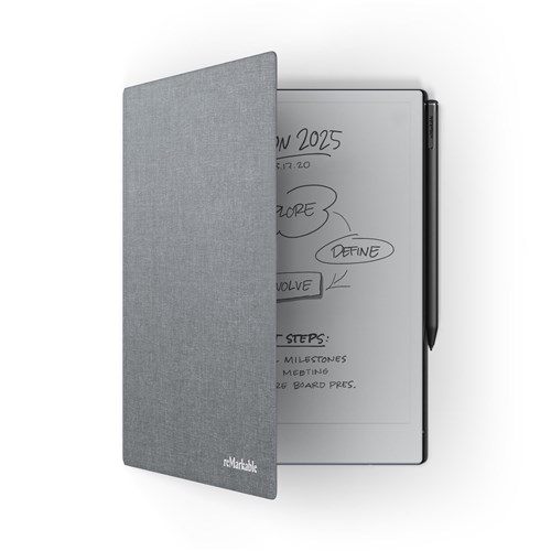 reMarkable 2 10.3' Paper Tablet with Marker Plus and Polymer Weave Book Folio (Grey)