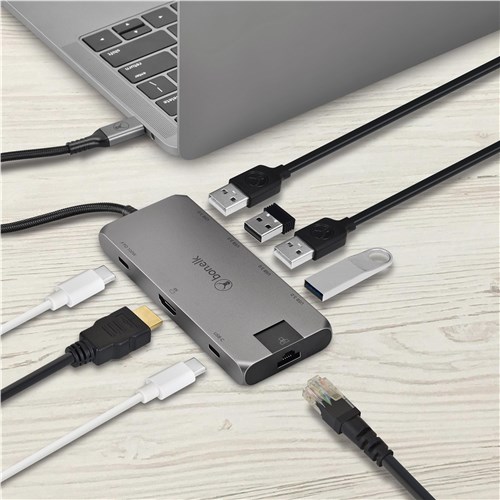 Bonelk Long-Life 8-in-1 Multiport USB-C Hub (Space Grey)