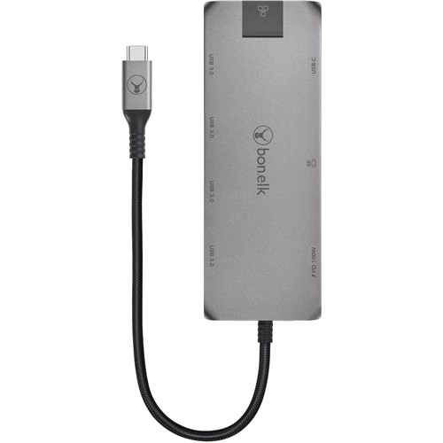 Bonelk Long-Life 8-in-1 Multiport USB-C Hub (Space Grey)