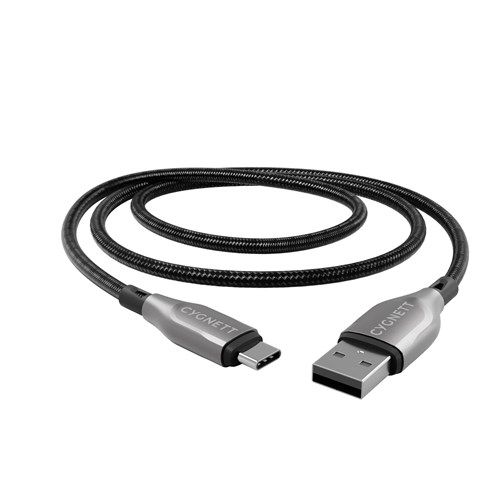 Cygnett Armoured USB-C to USB-A Cable 2M (Black)