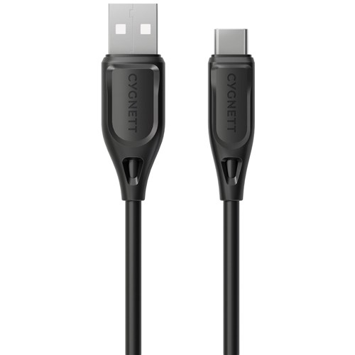 Cygnett Charge & Connect USB-C to USB-A 2.0 Cable V2 1.2m (Black)