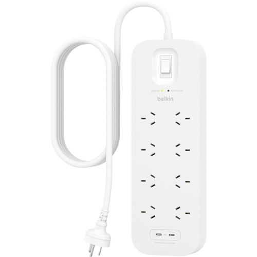 Belkin Connect 8-Outlet Surge Protector with Dual USB-C 30W