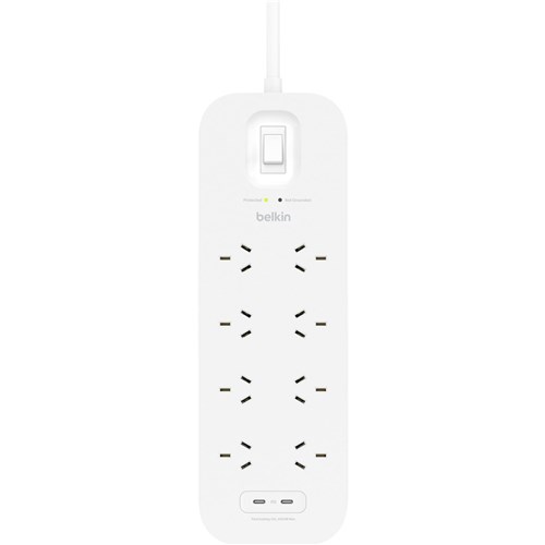 Belkin Connect 8-Outlet Surge Protector with Dual USB-C 30W