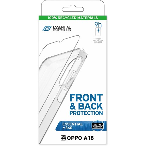 ITSKINS Case with Screen Protector for OPPO A18 (Clear)