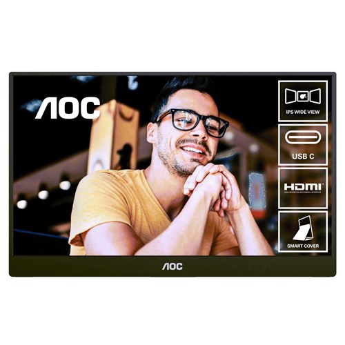 AOC 16T10 15.6' FHD IPS USB-C HDMI Portable Monitor