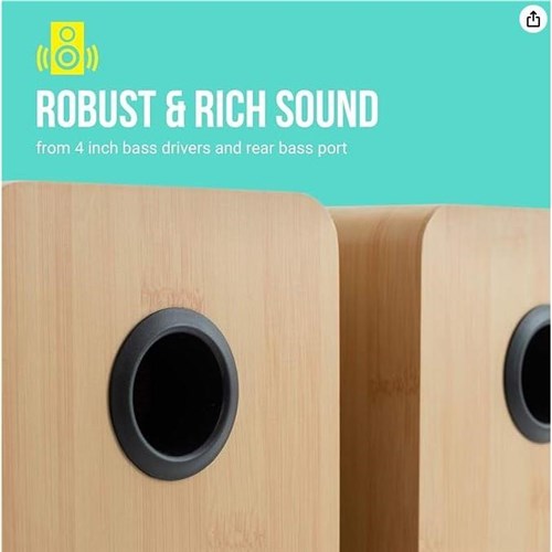 Jam Bluetooth Bookshelf Speakers (Wood)