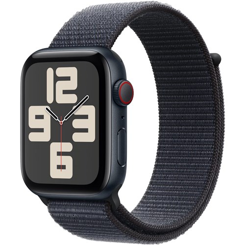 Apple Watch SE 44mm Midnight Aluminium Case  GPS + Cellular Sport Loop (Ink) [2024]