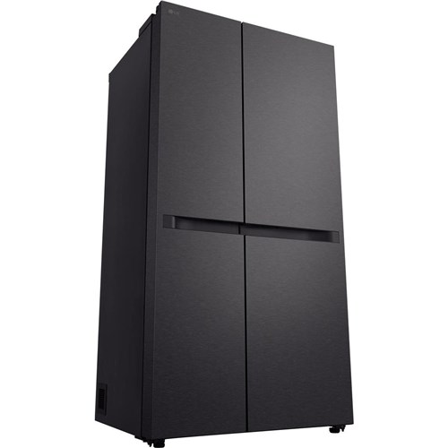 LG - GS-B599MBL 664L Flat Door Side by Side Fridge in (Matte Black)