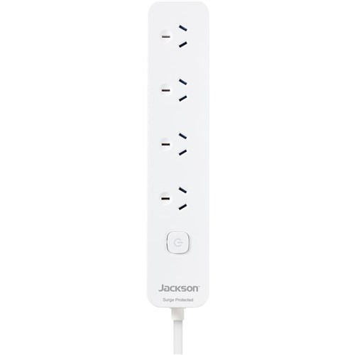 Jackson 3 Metre Lead Surge Protected Board w/ 4 x Power Socket Outlets